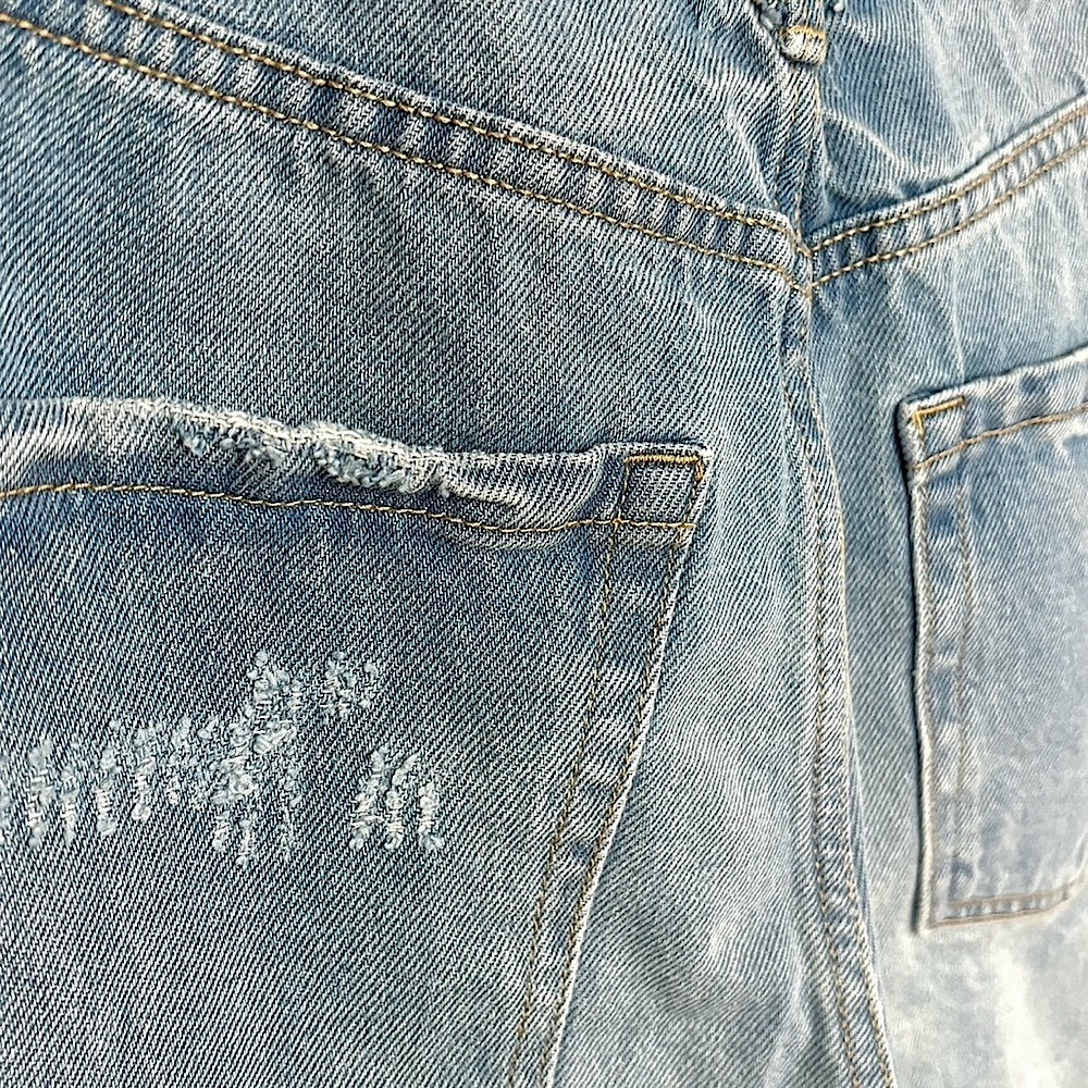 Wild Fable High Rise Wide Leg Bermuda Jean Shorts Size 2/26 New Sale - Picture 5 of 9